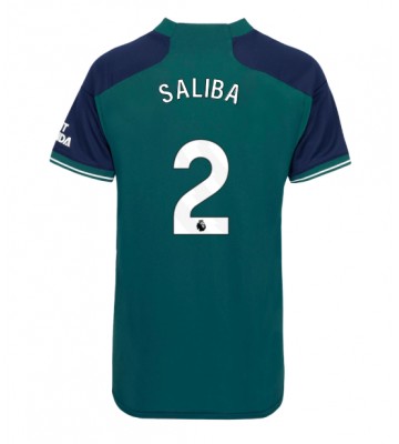 Arsenal William Saliba #2 Tredje trøje Dame 2023-24 Kort ærmer